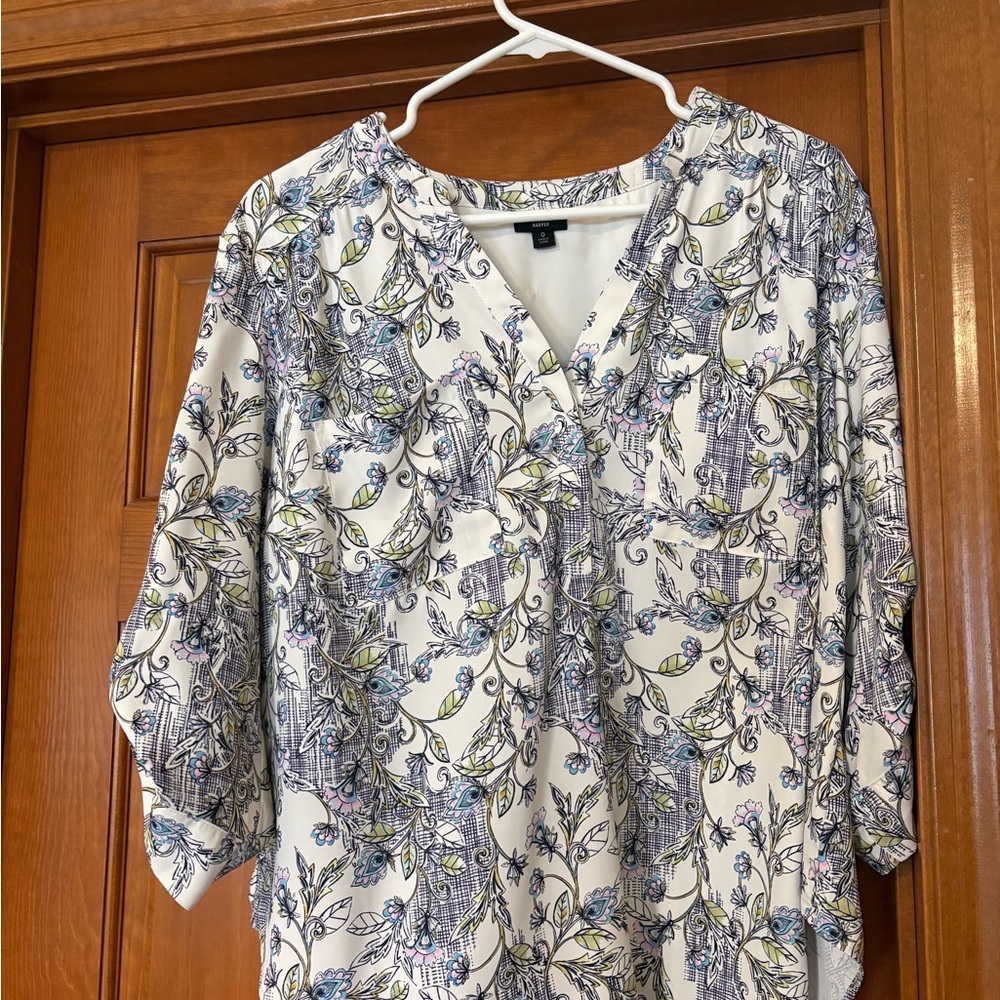 Torrid Harper Blouse Bundle - Floral, Cream, Olive - Picture 4 of 5